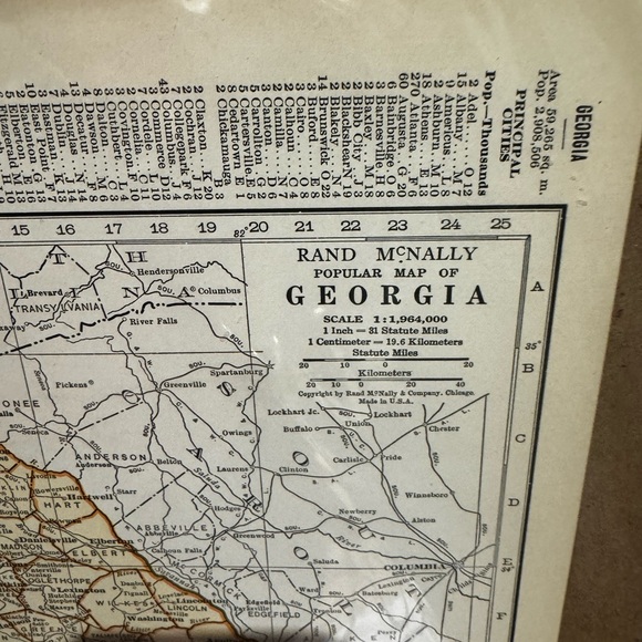 Wall Art - Vintage North Carolina Georgia and Florida Map Prints (set of 3) - Picture 4 of 12